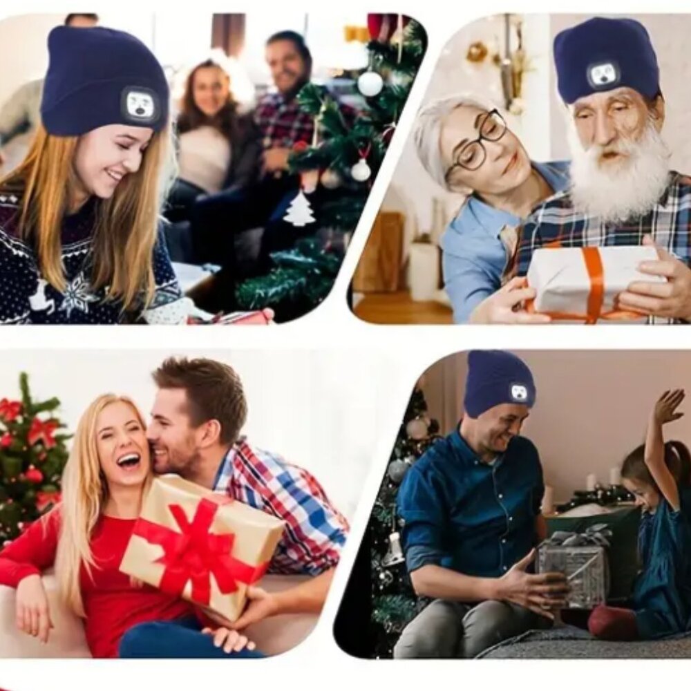 UPDATED New Winter Beanie Hat Powerful Rechargeable LED Light - 6 Lights! - Picture 8 of 8